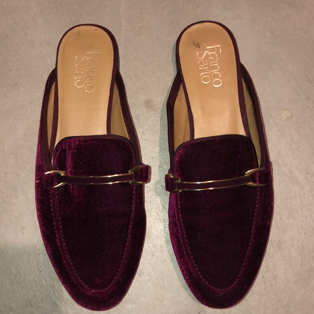 Velvet Maroon Loafers